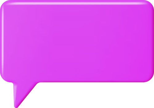 3D Purple Blank Speech Bubble png