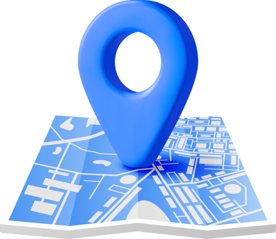 3D Location Folded Paper Map and Pin png