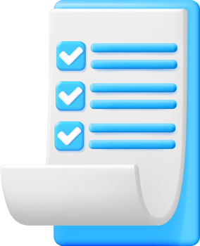 3D Paper Clipboard Holder with Checklist Symbol. png