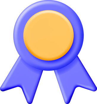 3D Winner Medal with Ribbon png