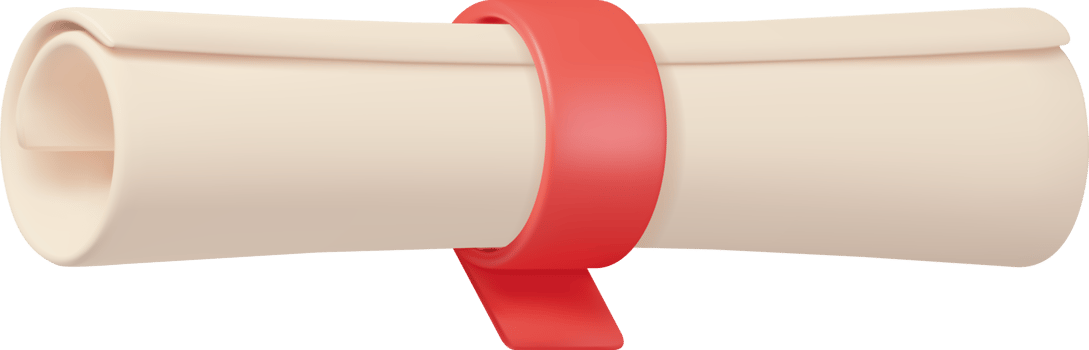 3D Diploma Paper Scroll png
