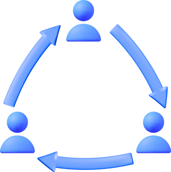 3D User Sync or Switch Symbol png