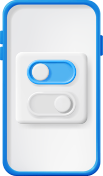 3D On and Off Buttons Switch in Smartphone png