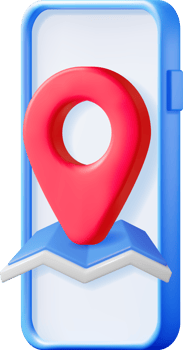 3D Location Map Pin in Smartphone png