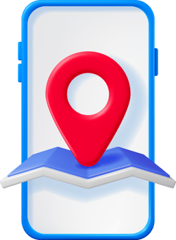 3D Location Map Pin in Smartphone png