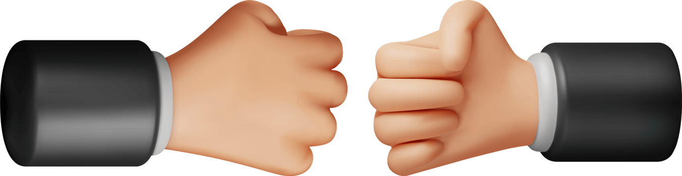 3D Hands Fists in Conflict png