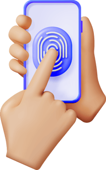 3D Fingerprint on Mobile Phone png