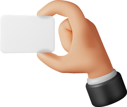 3D Hand Holding Blank Paper png