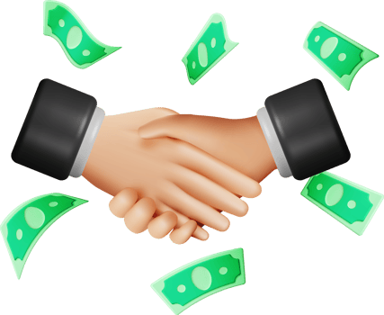 3D Handshake Gesture and Money png