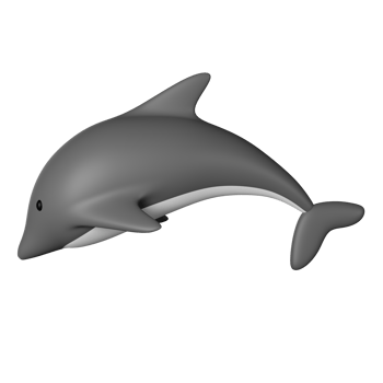 Dolphin 3D Icon Illustration png