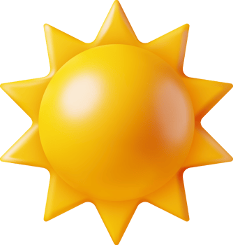 3D Sun Emoji Icon png