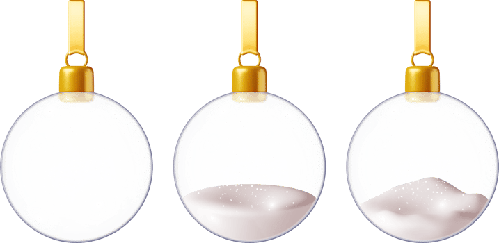 3D Glass Christmas Snow Ball png