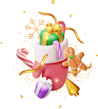 3D Christmas Glove png
