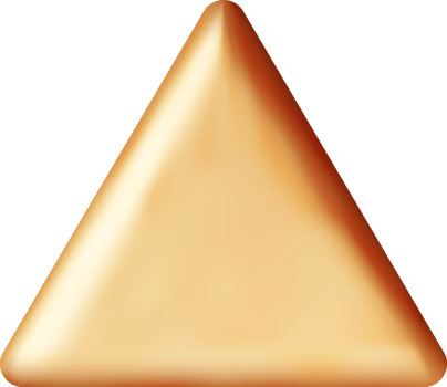 3D Gold Geometric Shape png