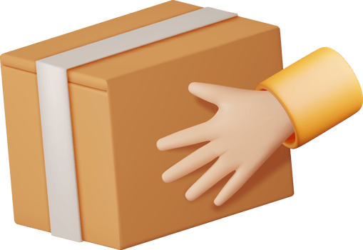 3D Carton Packaging Box in Hand png