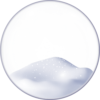 3D Glass Christmas Snow Ball png