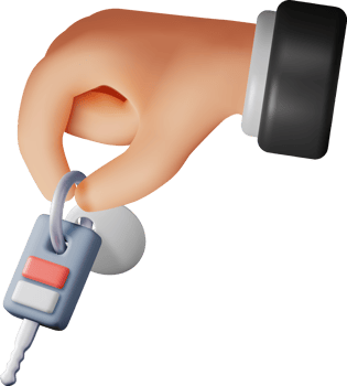 3D Electronic Car Key with Alarm System in Hand png