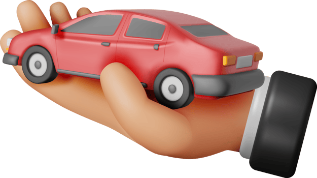 3D Car Vintage Model in Hand png