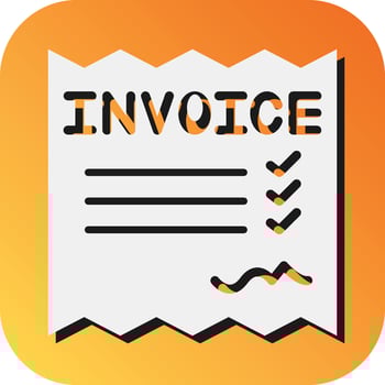 Invoice  Vector Glyph Gradient Background Icon For Personal And Commercial Use.