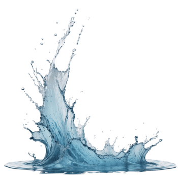 AI generated blue splash isolated on transparent background png