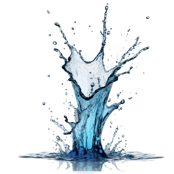 AI generated blue splash isolated on transparent background png