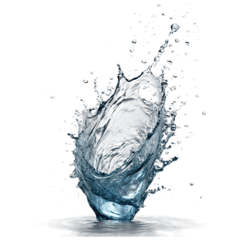 AI generated water splash isolated on transparent background png