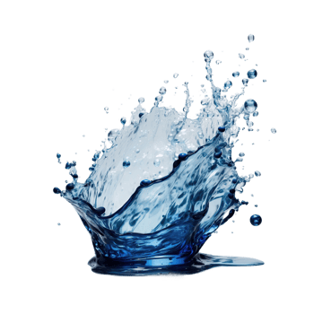 AI generated blue splash isolated on transparent background png