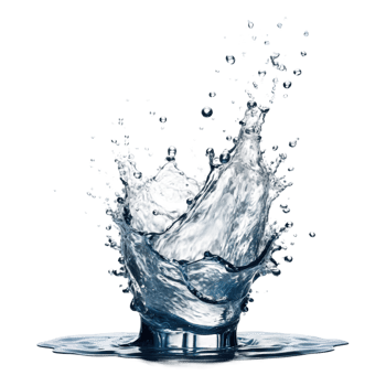 AI generated water splash isolated on transparent background png