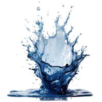 AI generated blue splash isolated on transparent background png