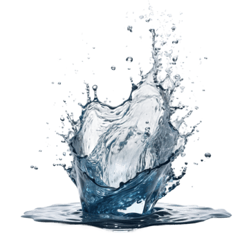 AI generated water splash isolated on transparent background png