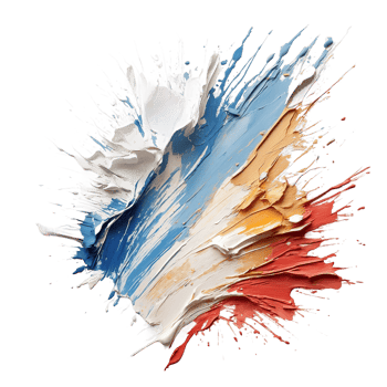 AI generated brushwork isolated on transparent background png
