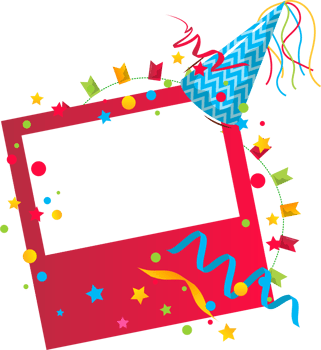 festive bithday frame png