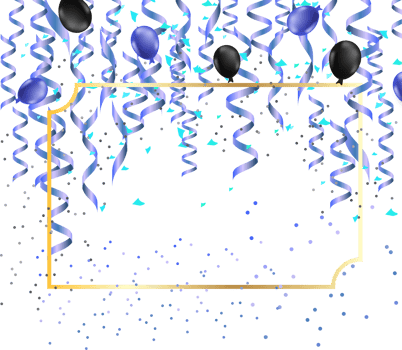 festive bithday frame png