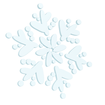 3d illustration of Christmas winter icon snowflake transparent. glossy surface. Happy New Year Decoration Holiday element for web design, greeting card png