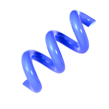 3d winter Spiral curve line decorative Christmas element blue color. Realistic design In plastic cartoon style. transparent illustration png