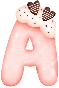 Strawberry and Chocolate alphabet A png