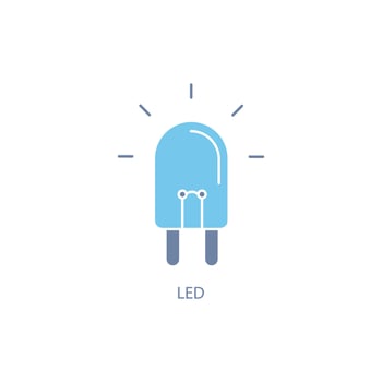 led concept line icon. Simple element illustration. led concept outline symbol design. vector
