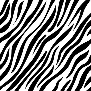 Zebra, seamless animalistic pattern. Abstract black and white illustration. Safari, animal skin. For wallpaper, fabric, wrapping, background vector