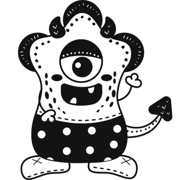 cute monster illustration png