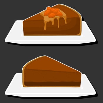 Illustration on theme fresh sweet tasty cheesecake of consisting various ingredients vector
