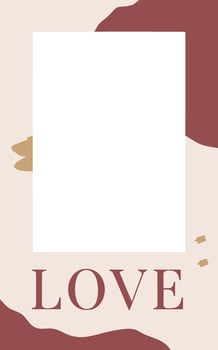 I Love You Poster Design - pastel border overlay vector