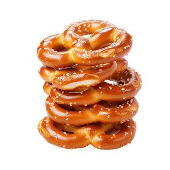 AI generated Crunchy Pretzel Snack on transparent background PNG image
