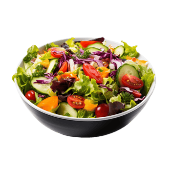 AI generated Bowl of Colorful Salad on transparent background PNG image