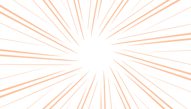 orange light rays on transparent background png
