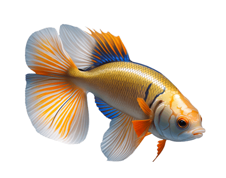 AI generated Beautiful Siamese fighting fish swimming.generate ai png