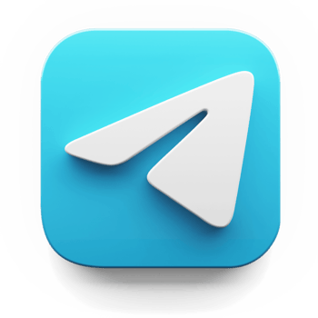 telegram app logo in big sur style 3d render icon design concept element isolated transparent background png