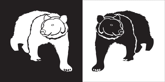 Illustration vector graphics of bear icon