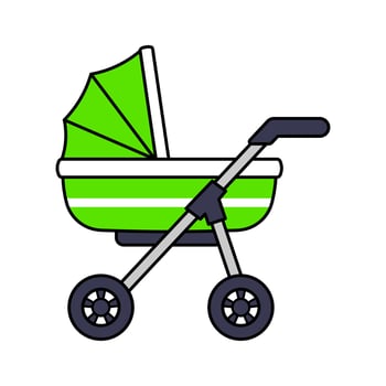 Vector Baby Stroller Illustration