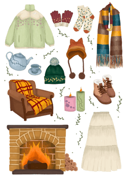 Winter accessory set png