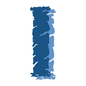 Art Stone Initial Caps Font Capital Letter I vector design